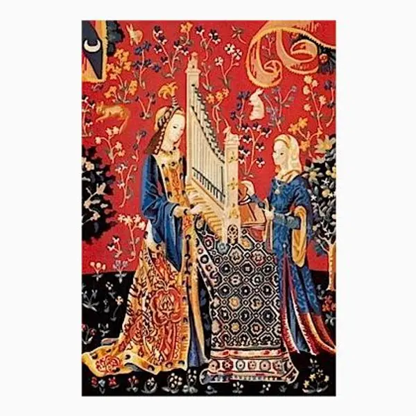 Tapisserie murale La dame à la licorne - L'ouïe