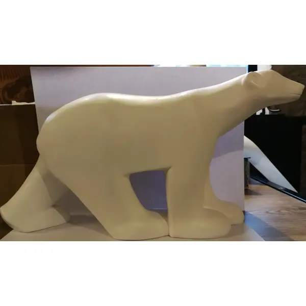 Ours polaire de François Pompon en plâtre moulage d'art petit modèle Michel Montagnon