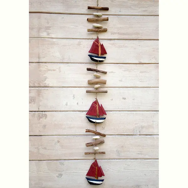 colorfull boats hanging